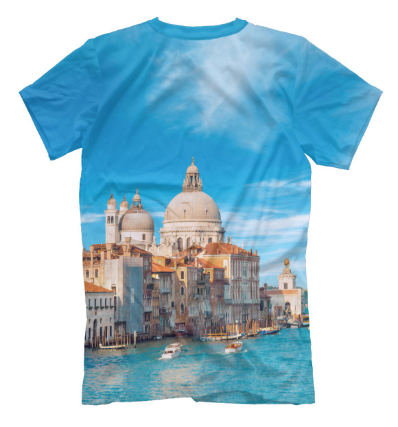 Мужская футболка с изображением Италия, Венеция цвета Белый