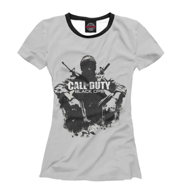 Футболка для девочек с изображением Call of Duty: Black Ops цвета Белый