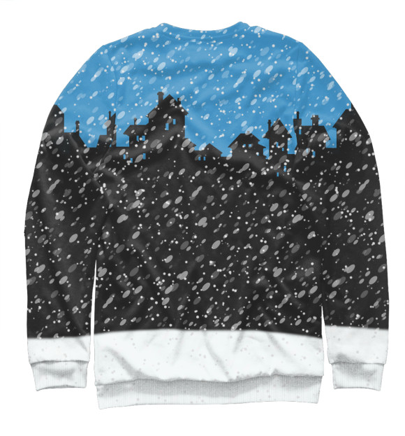 Свитшот для девочек с изображением С новым счастьем цвета Белый