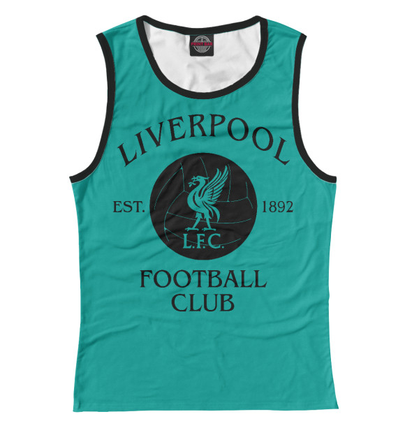 Женская майка с изображением Liverpool цвета Белый