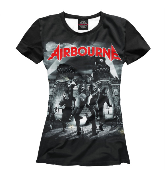 Женская футболка с изображением Airbourne цвета Белый