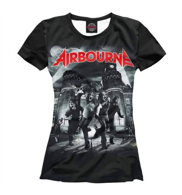 Футболка для девочек с изображением Airbourne цвета Белый