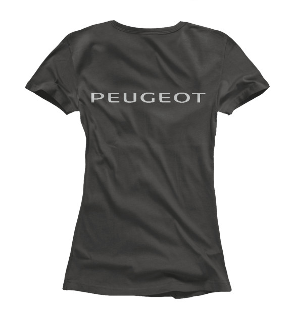 Футболка для девочек с изображением Peugeot цвета Белый