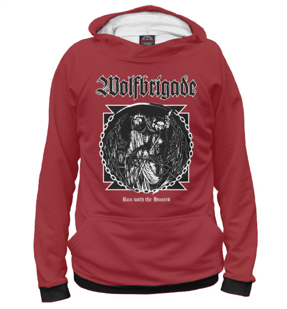 Мужское худи с изображением Wolfbrigade цвета Белый