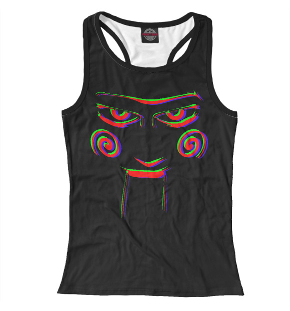 Женская майка-борцовка с изображением Пила цвета Белый