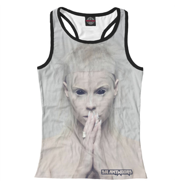 Женская майка-борцовка с изображением Die Antwoord цвета Белый