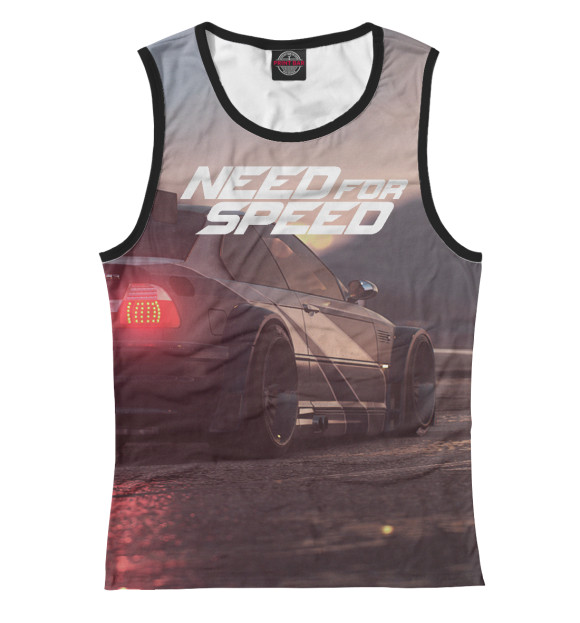 Майка для девочки с изображением Need For Speed цвета Белый