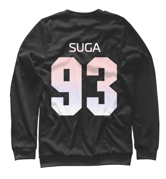 Мужской свитшот с изображением BTS Suga цвета Белый