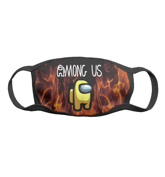 Маска тканевая с изображением Among Us цвета Белый