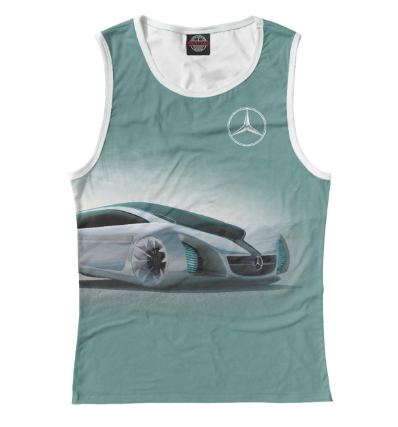 Майка для девочки с изображением Mercedes-Benz concept цвета Белый