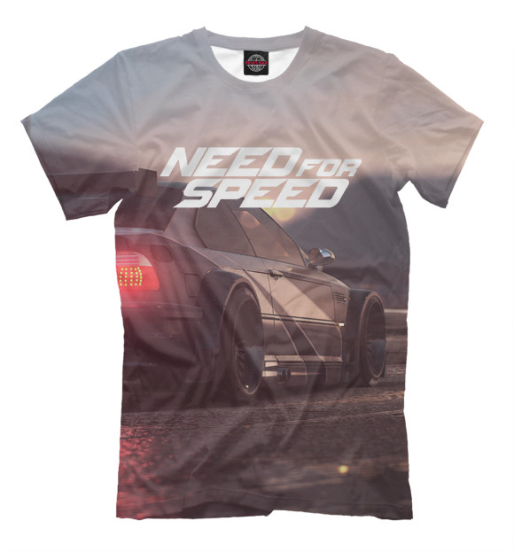 Мужская футболка с изображением Need For Speed цвета Молочно-белый