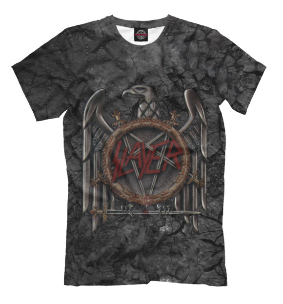 Мужская футболка с изображением Slayer цвета Молочно-белый
