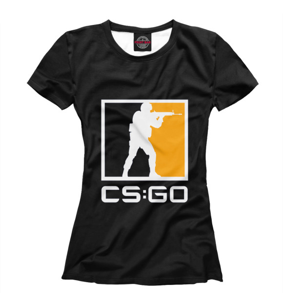 Женская футболка с изображением CS:GO цвета Белый