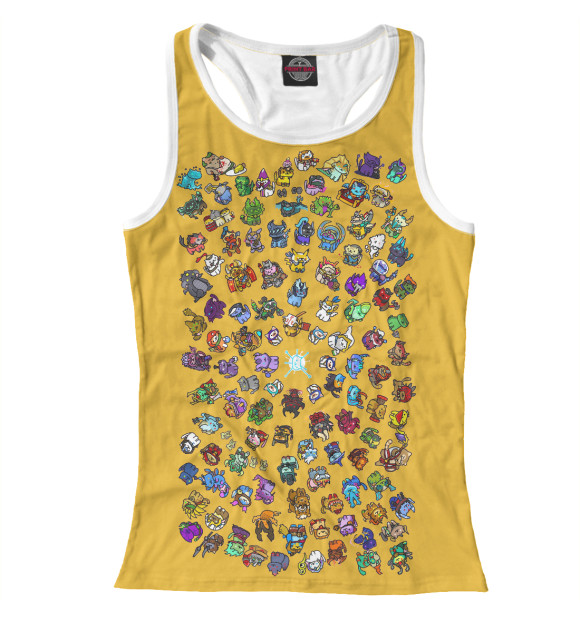 Женская майка-борцовка с изображением Cota 2 цвета Белый