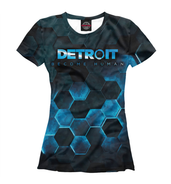 Женская футболка с изображением Detroit: Become Human цвета Белый