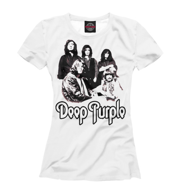 Женская футболка с изображением Deep Purple цвета Белый