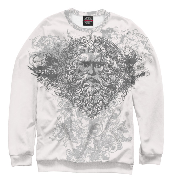 Женский свитшот с изображением Зевс цвета Белый