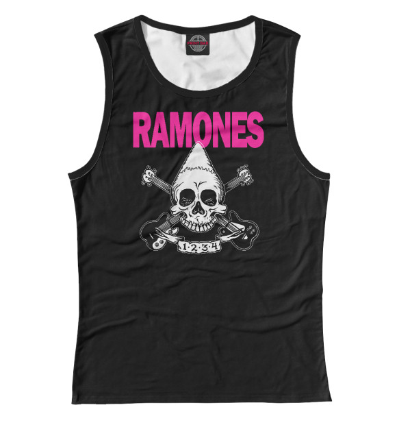 Женская майка с изображением Ramones цвета Белый