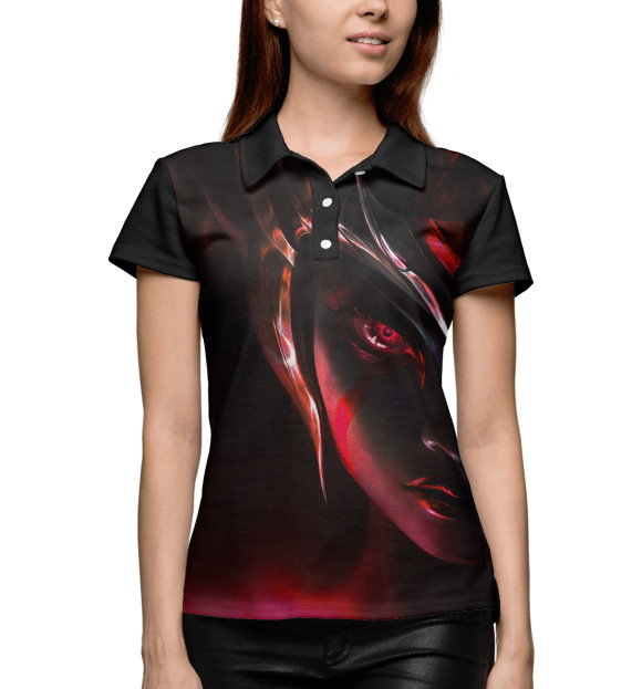 Женское поло с изображением Моргана цвета Белый