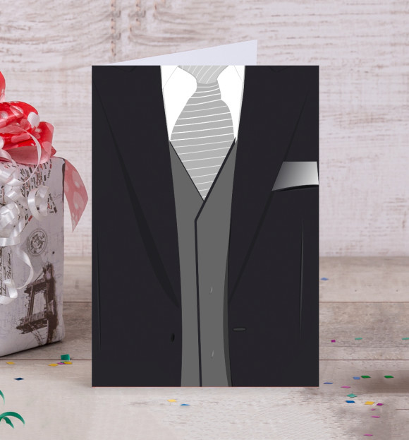 Открытка с изображением Пиджак цвета Белый