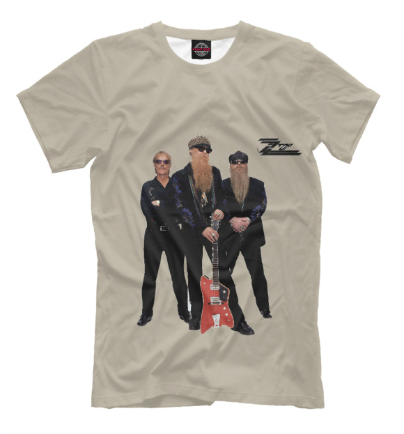 Футболка для мальчиков с изображением ZZ TOP цвета Хаки