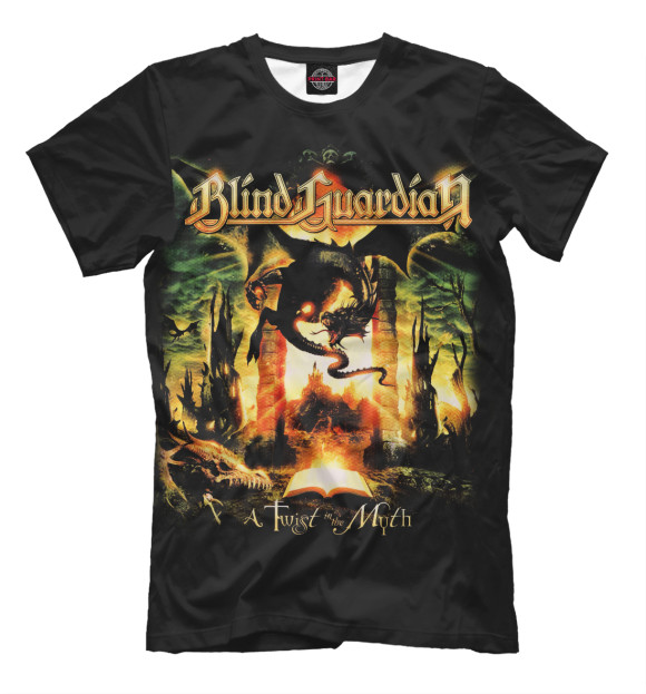 Футболка для мальчиков с изображением Blind Guardian цвета Черный