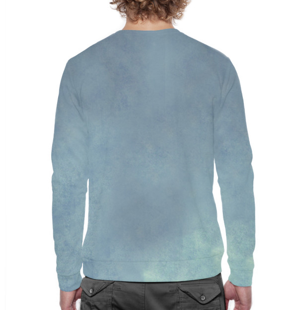 Мужской свитшот с изображением Ёжики цвета Белый