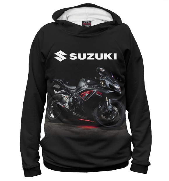 Худи для девочки с изображением Suzuki GSX цвета Белый