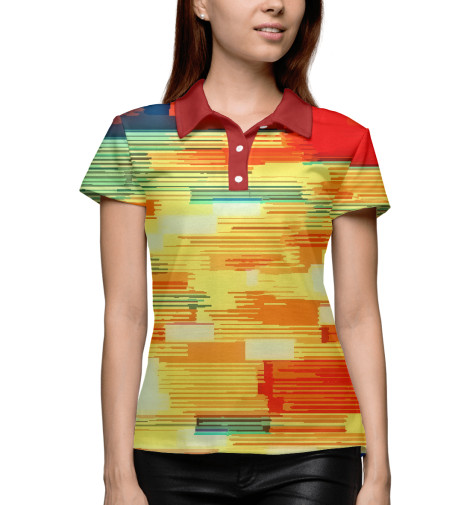 

Поло Print Bar, Белый, Pixel style