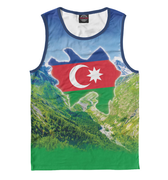 Майка для мальчика с изображением Горы Азербайджана цвета Белый