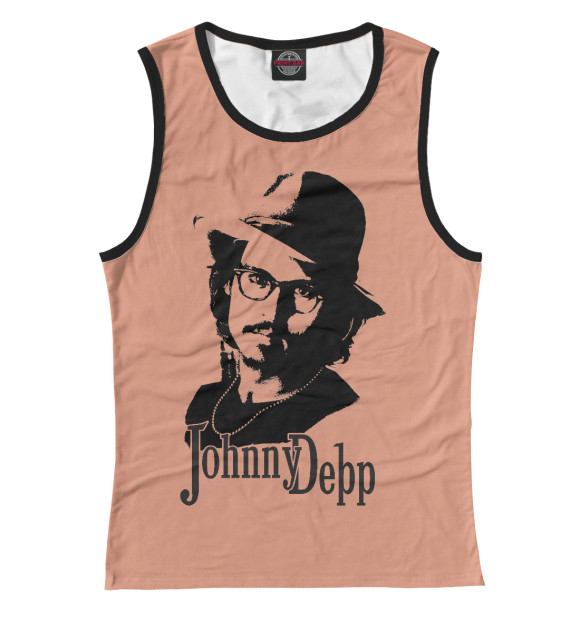 Майка для девочки с изображением JOHNNY DEPP цвета Белый