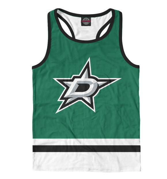 Мужская майка-борцовка с изображением Даллас Старз (форма) цвета Белый