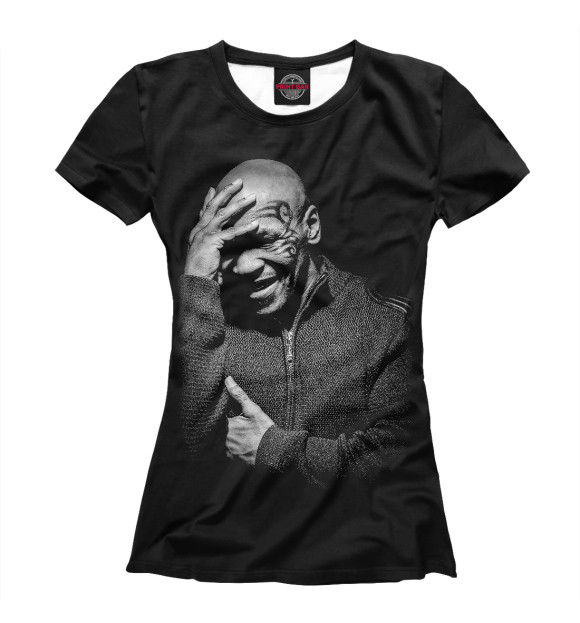 Женская футболка с изображением Mike Tyson цвета Белый