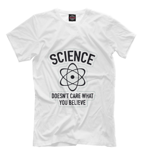 Футболка для мальчиков с изображением Mathematics and physics Science doesnt care цвета Молочно-белый