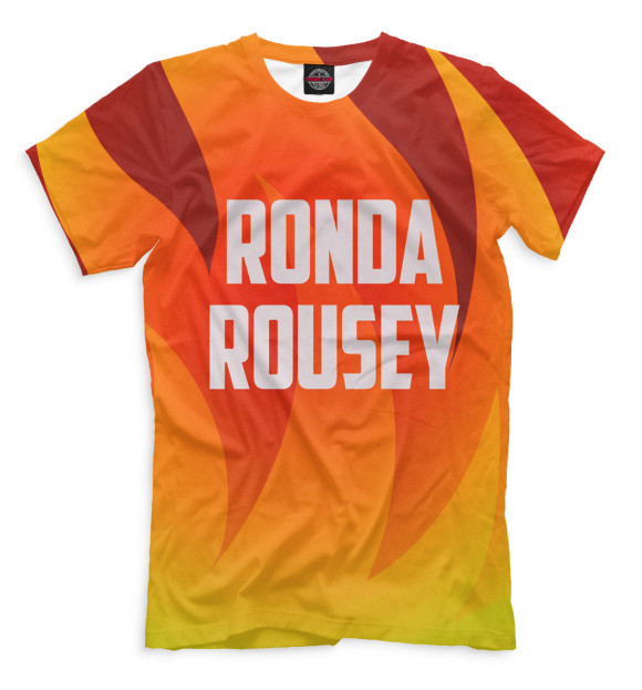 Мужская футболка с изображением Ронда Роузи цвета Оранжевый