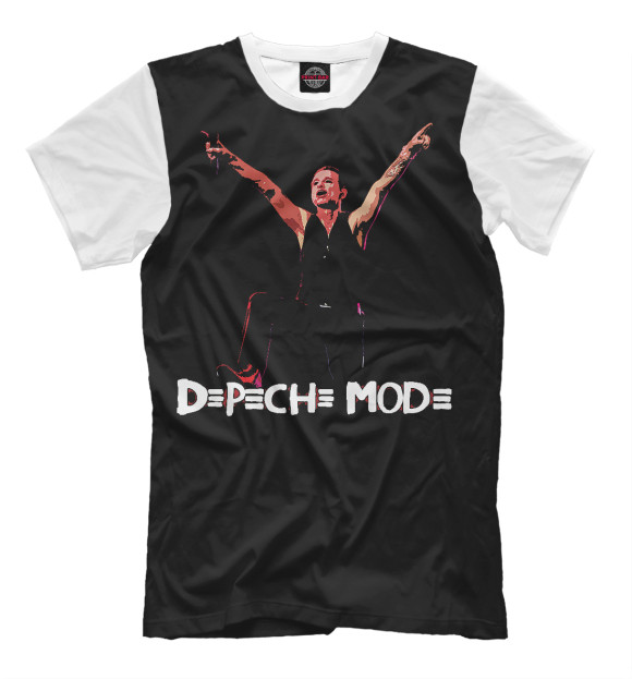 Футболка для мальчиков с изображением Depeche Mode цвета Черный