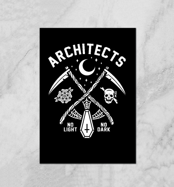 Плакат с изображением Architects цвета Белый
