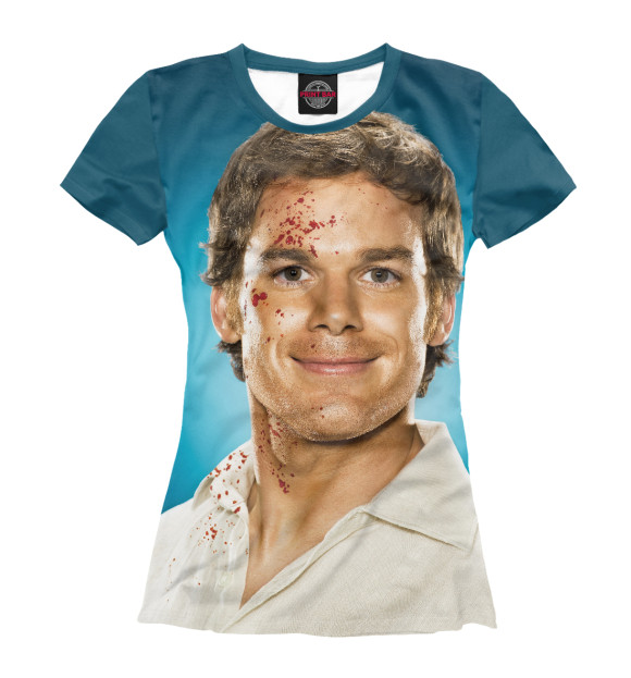 Футболка для девочек с изображением Dexter цвета Белый