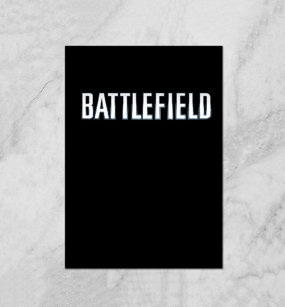 Плакат с изображением Battlefield цвета Белый