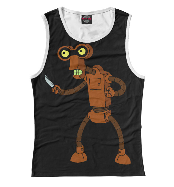 Майка для девочки с притом Клипарт цвета Белый Майка для девочки с изображением Клипарт цвета Белый