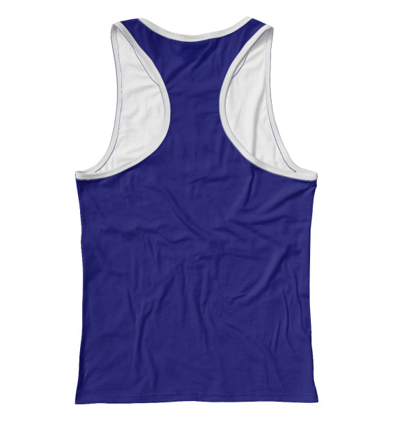 Женская майка-борцовка с изображением Химия Нанопуты Синий фон цвета Белый