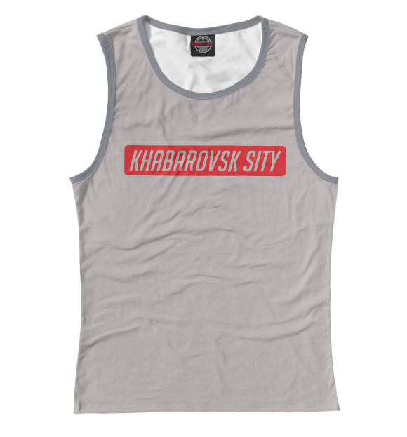 Женская майка с изображением Хабаровск цвета Белый