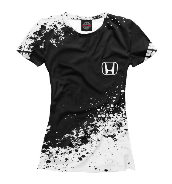 Женская футболка с изображением Honda abstract sport uniform цвета Белый