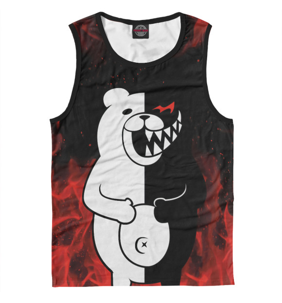 Мужская майка с притом Danganronpa цвета Белый Мужская майка с изображением Danganronpa цвета Белый