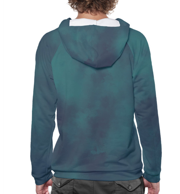 Мужское худи с изображением Вагнер Лав цвета Белый