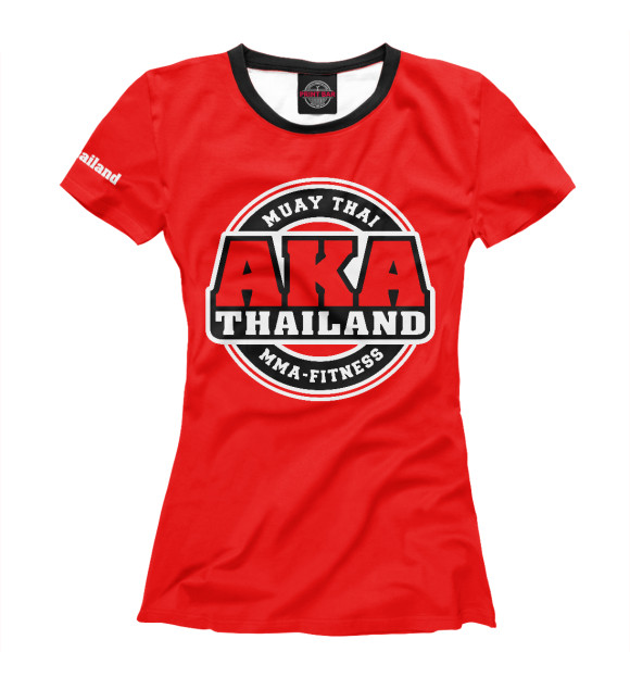 Женская футболка с изображением AKA Thailand цвета Белый