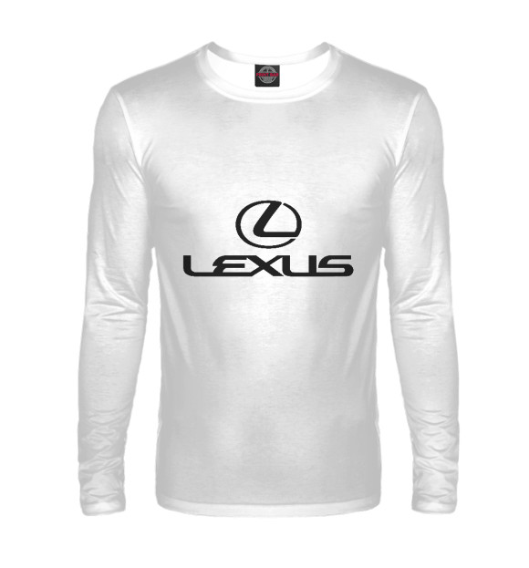 Мужской лонгслив с изображением Lexus цвета Белый