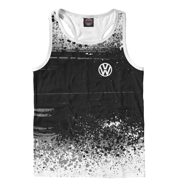 Мужская майка-борцовка с изображением VOLKSWAGEN SPORT цвета Белый