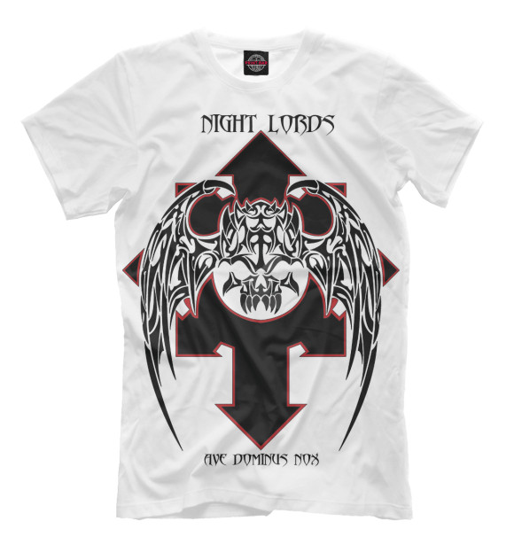 Мужская футболка с изображением Символ Повелителей Ночи цвета Молочно-белый