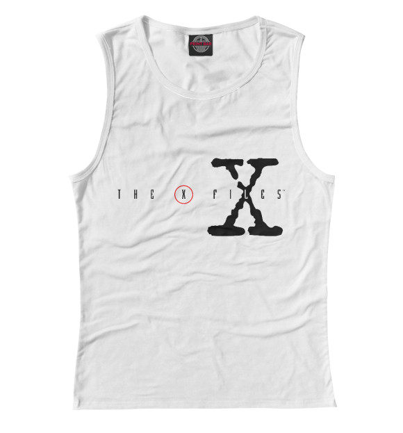 Майка для девочки с изображением The X-Files logo цвета Белый